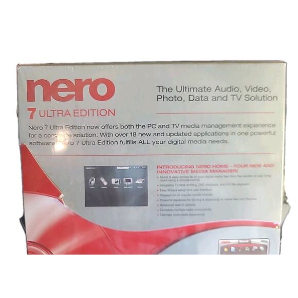 Nero 7 Ultra Edition Ultimate Audio Video TV Data Solution Multimedia - Picture 4 of 5